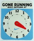 Vintage Nike advertisement GONE RUNNING clock