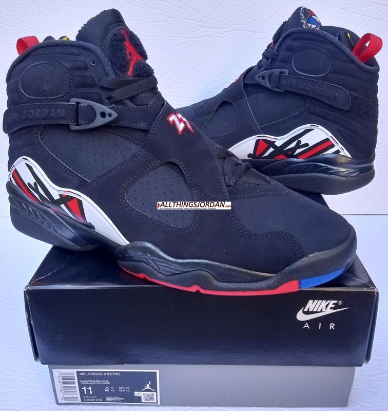 Air Jordan 8 Retro (Black/True Red-White) 305381 062 Size US 11M