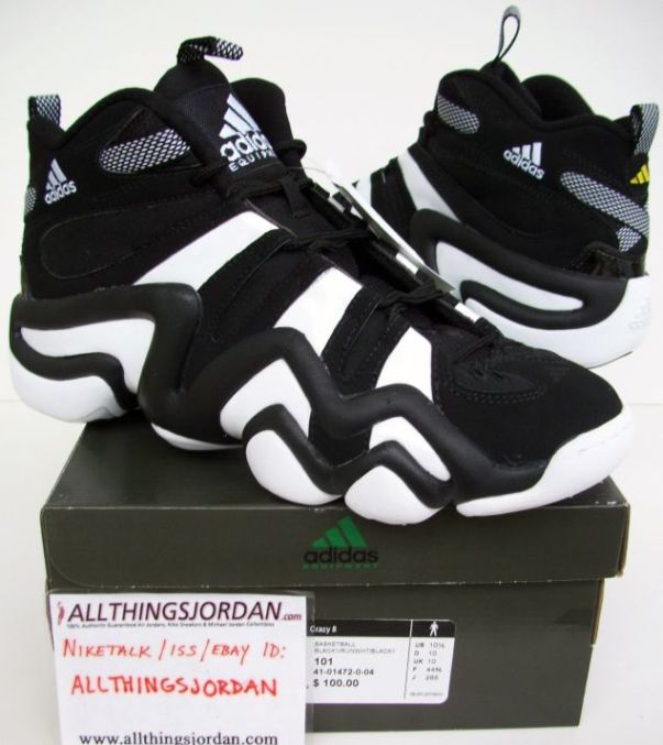 Adidas Crazy 8 (Black/White) Size US 10.5