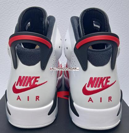 Air Jordan 6 Retro OG (Carmine 6's) (White/Carmine-Black) CT8529 106 Size 10M​