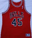 Vintage Champion MJ 45 Bulls Jersey RED