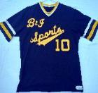 Vintage Vintage B&J SPORTS #10 Baseball Jersey Sand Knit